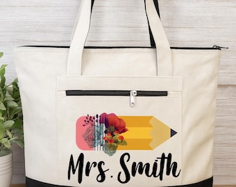 Teacher Gift - Personalized Teacher Tote Bag