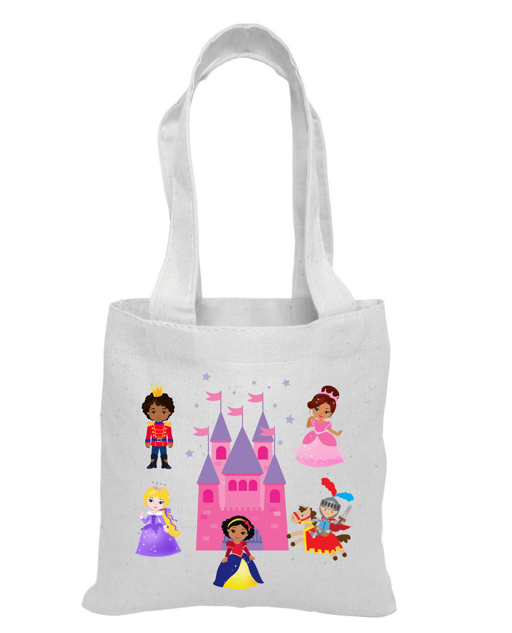 6 Princess Party Favor Bags, Princess Party Bags, Princess