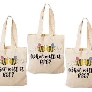 3 What Will it Bee Baby Shower Bags, Bee Baby Shower Bags, Bee Baby Shower, What Will It Bee, Bee Party Favor Bags, Baby Baby Shower Bags