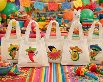 Fiesta Party Favor Bags - Set mit fünf Taschen