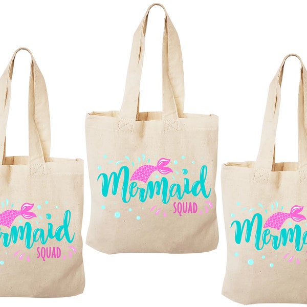Mermaid Squad Treat Bags, Mermaid Party Bags, Mermaid Party Favors, Mermaid Treat Bag, Party Favor Bags, Mermaid Squad Party, Treat Bags