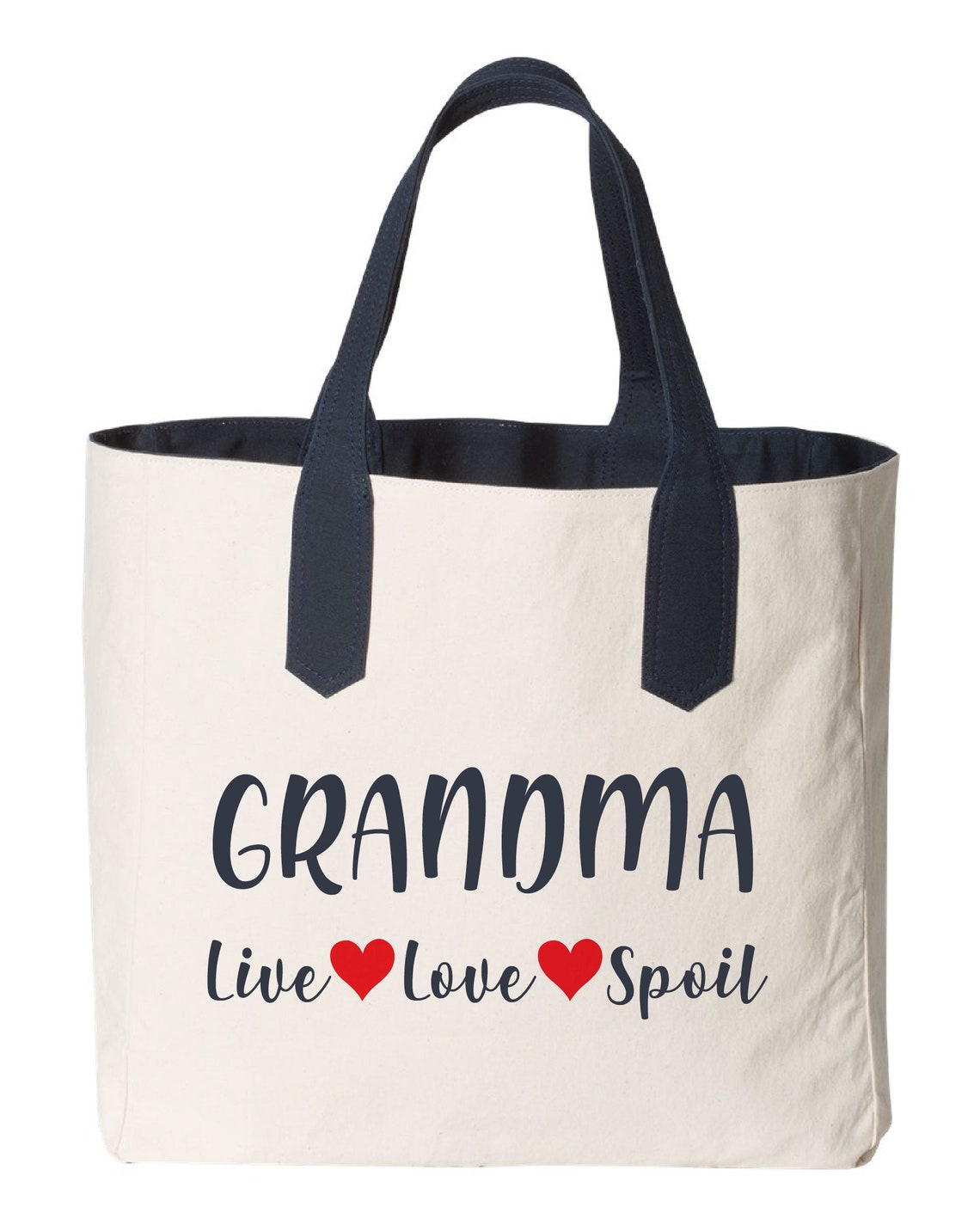 Grandma Tote Bag Grandma Tote Live Love Spoil Tote Bag Etsy