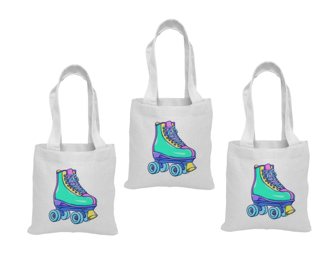 3 Roller Skating Party Favor Bags, Roller Skating Treat Bags, Roller