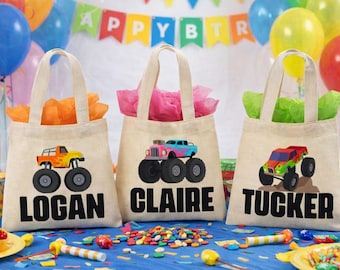 Bolsas de regalo personalizadas para fiestas de Monster Truck