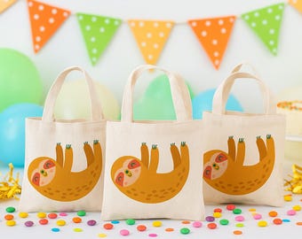Sloth Party Favor Bags - Set of Three Bags