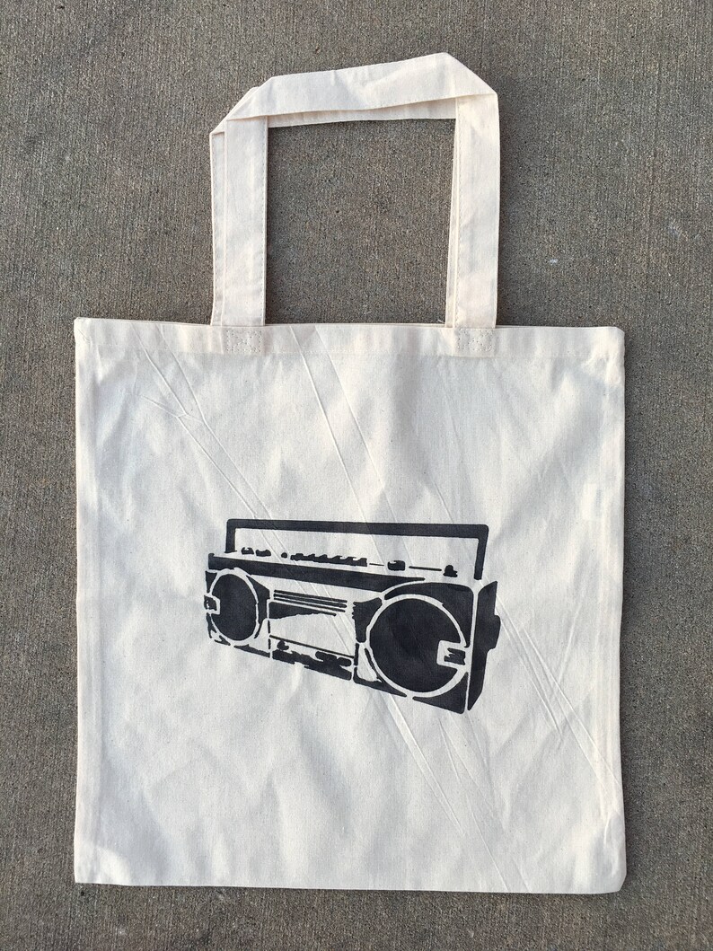 Boombox Tote Bag Stereo Tote Old School Bag Farmer's Etsy