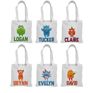 6 Monster Leckerlibeutel, Monster Party Favor Bags, Monster Gastgeschenke, Monster Party Favors, Monster Goodie Bags, Monster Party Taschen