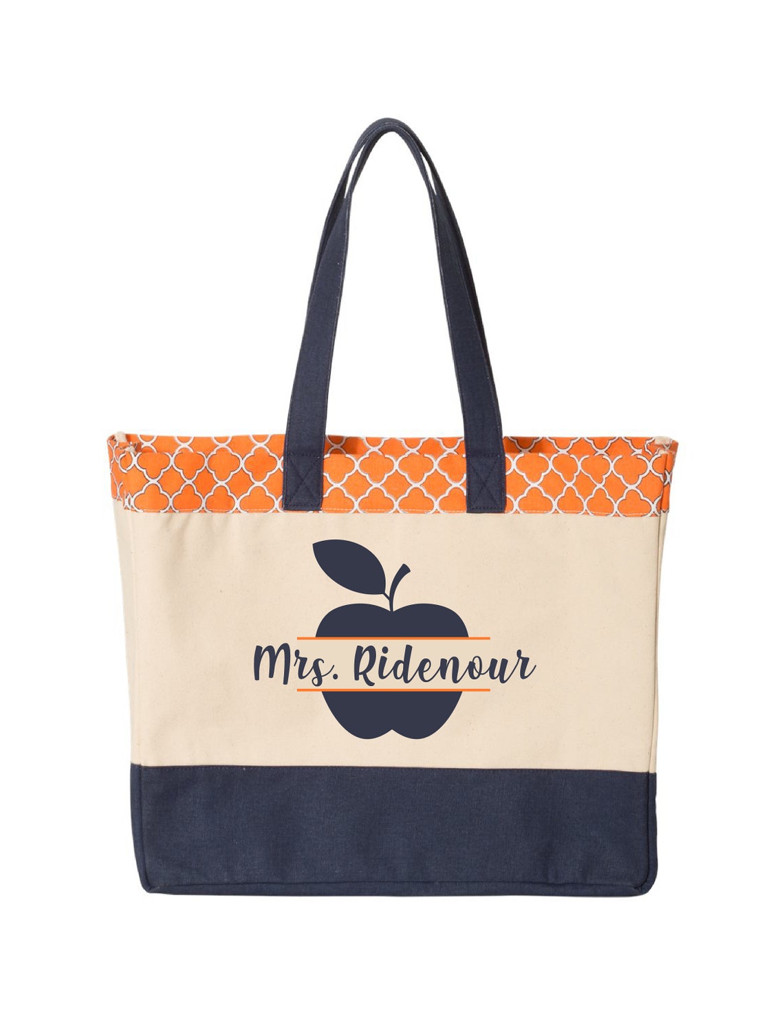 Personalized Teacher Tote Teacher Tote Teacher Tote Bag Etsy