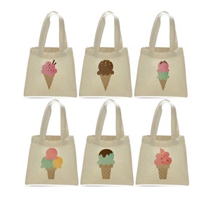 6 Ice Cream Treat Bags, Ice Cream Party Favor Bags, Ice Cream Party Favors, Ice Cream Party Bags, Ice Cream Party Decor, Ice Cream Party