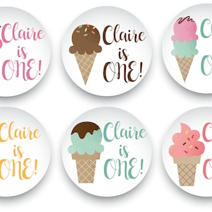 Ice Cream Birthday Party Stickers, Ice Cream Party Favor Stickers, Ice Cream Party, Stickers, Birthday Stickers, Ice Cream Party Stickers