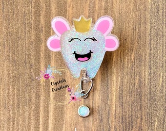 Tooth Fairy Badge Reel, Dental Badge, Cute Badge for Dental hygienist