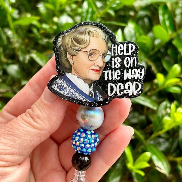 Help is on the Way Badge Reel, OR Badge Holder, Surgical Nurse Badge, Tech ID Badge, Cute Badge Reel, ER Retractable Lanyard, Nurse Badge Id