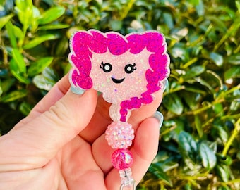 Intestines Badge Reel, GI Nurse Doctor Retractable ID Holder