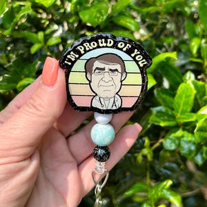 I’m Proud of You Badge Reel, Nurse Badge Reel, Cute Retractable Badge Holder, Gift for Her, Badge Reel, Doctor Badge Reel, ID Holder