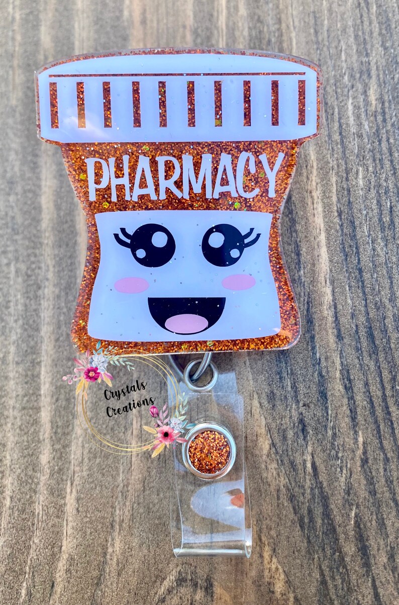 Pharmacy Badge Reel Pharmacy Tech Badge Reel Cute Badge Etsy