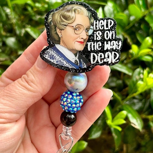 Help is on the Way Badge Reel, OR Badge Holder, Surgical Nurse Badge, Tech ID Badge, Cute Badge Reel, ER Retractable Lanyard, Nurse Badge Id