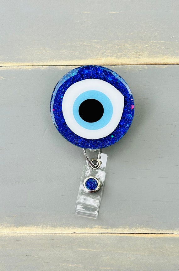 Evil Eye Badge Reel, Evil Protection ID Holder, Nurse Badge Reel, Cute  Glitter Badge Reel, Teacher Gift, Server Retractable Badge Holder -   Ireland