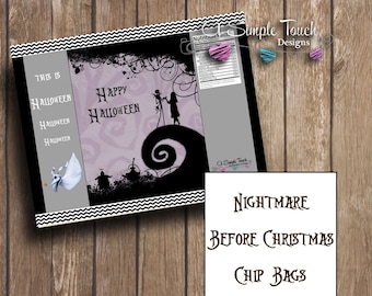 Nightmare Before Christmas Chip Bag Cover