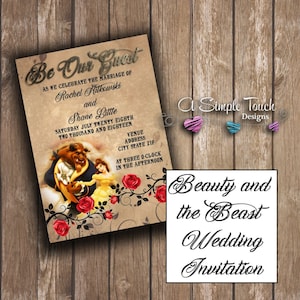 Beauty and the Beast Wedding Invitation