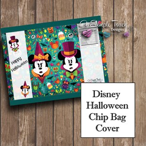 Halloween Mickey and Minnie Chip Bag Cover