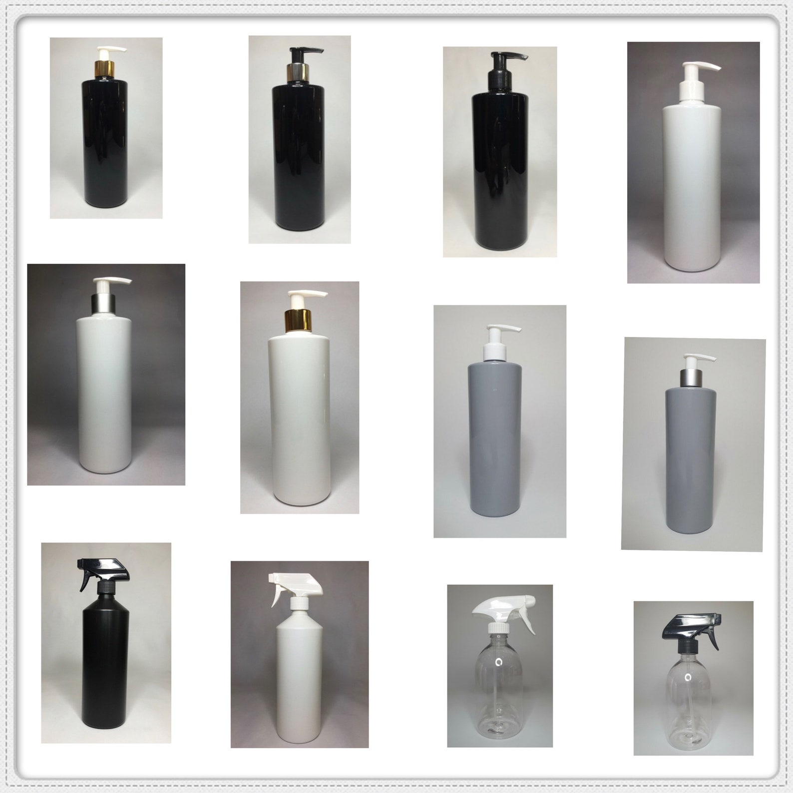 Pump action empty bottles with choice of bottle colour Etsy