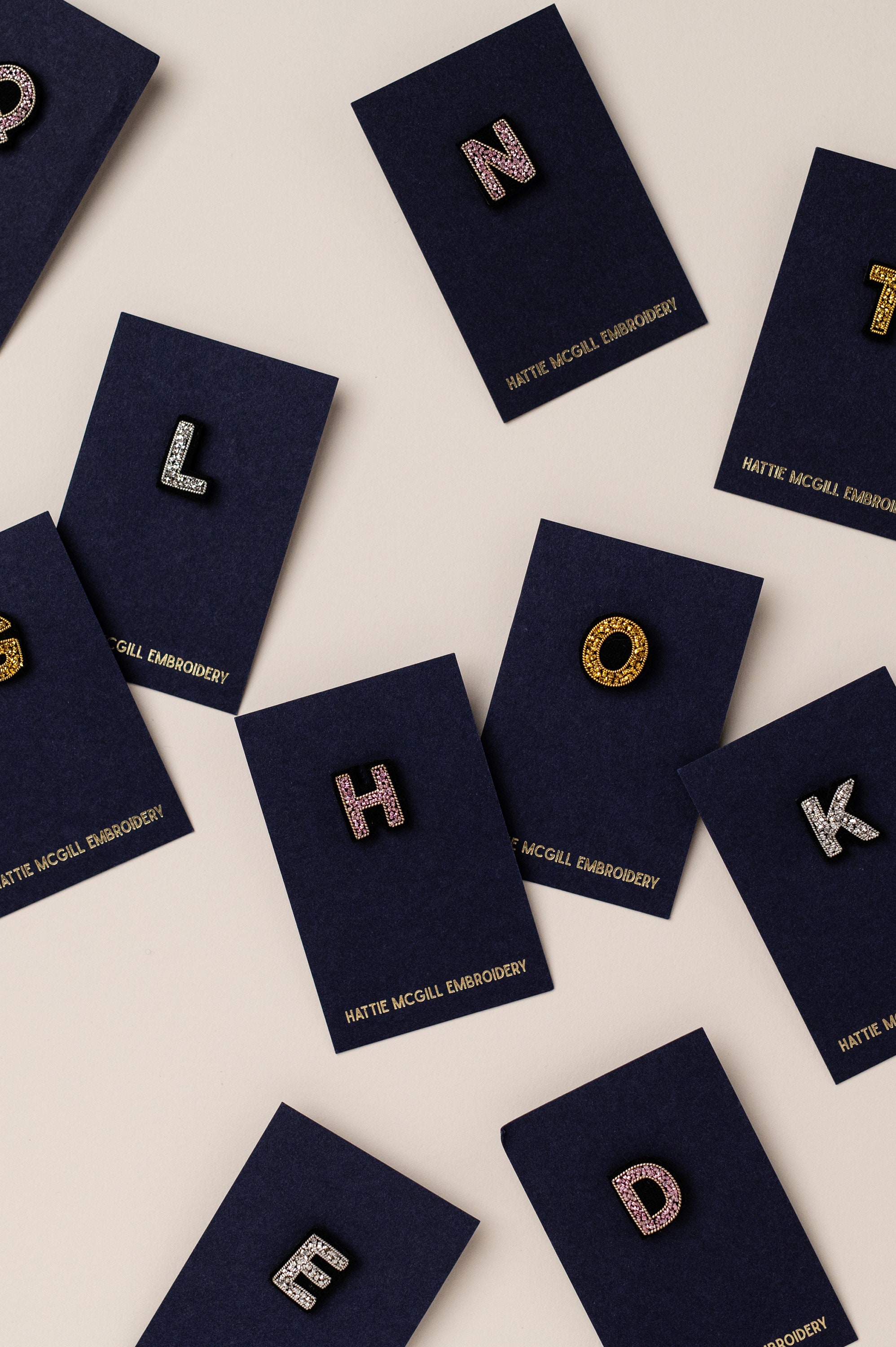 Small Goldwork Letter Pin - Etsy UK