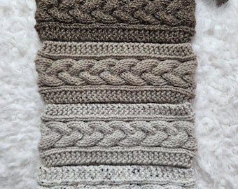 Hand Knit Acrylic Cable Headband