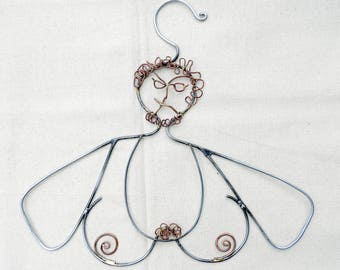 Closet Jewelry, Transgender, Hanger. Steel, forged wire sculpture Clothing Lingerie