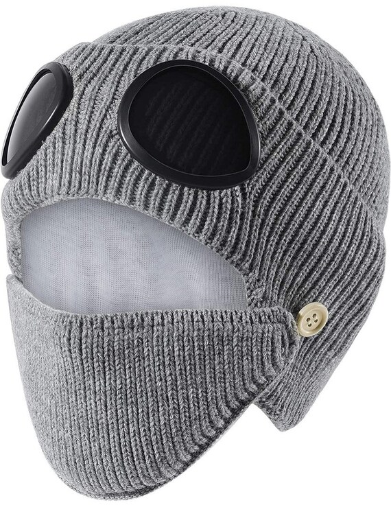 Winter Beanie With Mask and Goggles 