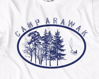Camiseta Camp Arawak: camiseta de campamento de verano, disfraz de Halloween de los 80, campamento de verano, años 90, terror, película, retro, clásico, slasher, angela
