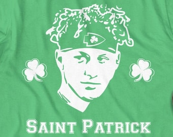 St Patrick Mahomes T-Shirt - Saint Patrick, St Paddy's Day Kansas City Football Shirt, Missouri, Mahomes Fan Gift