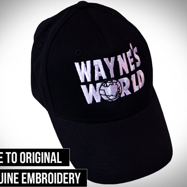 Wayne's World Hat - true to spec embroidered replica cap, 90s movie halloween costume, wayne campbell, easy costume idea