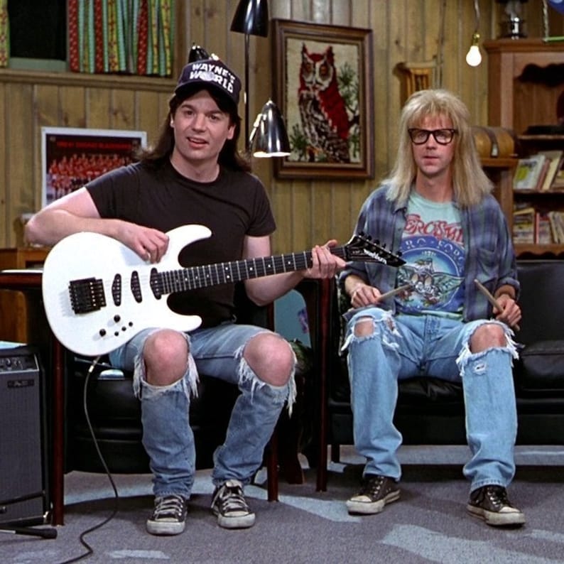 Waynes World Costume wayne campbell hat and tshirt set 90s ...