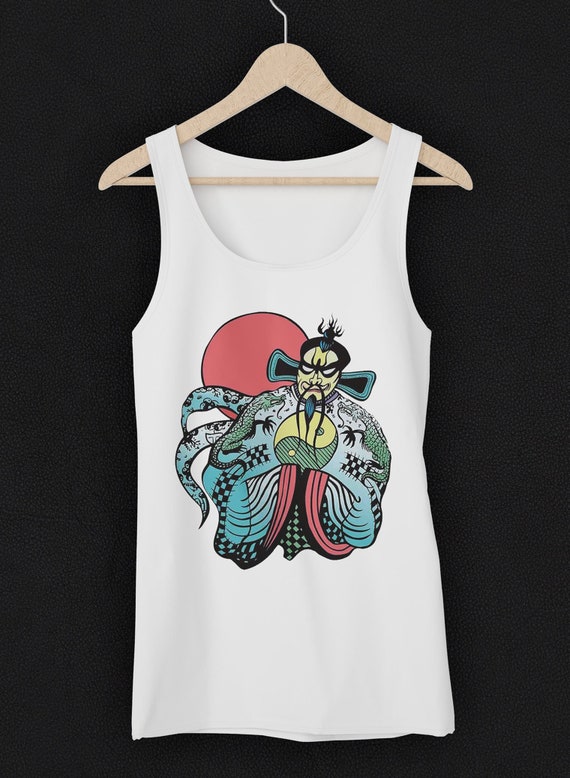 Big Trouble In Little China T-Shirt Tank Top Costume - Fu Manchu Retro Halloween Costume, 80s Retro, 90s Retro, Tee Shirt, Tshirt, Tanktop