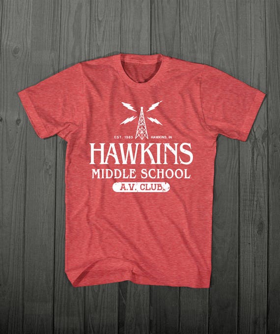 Hawkins Middle School Av Club T Shirt Stranger Things Etsy