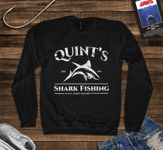 Quint's Shark Fishing Sweatshirt jaws movie sweater Etsy