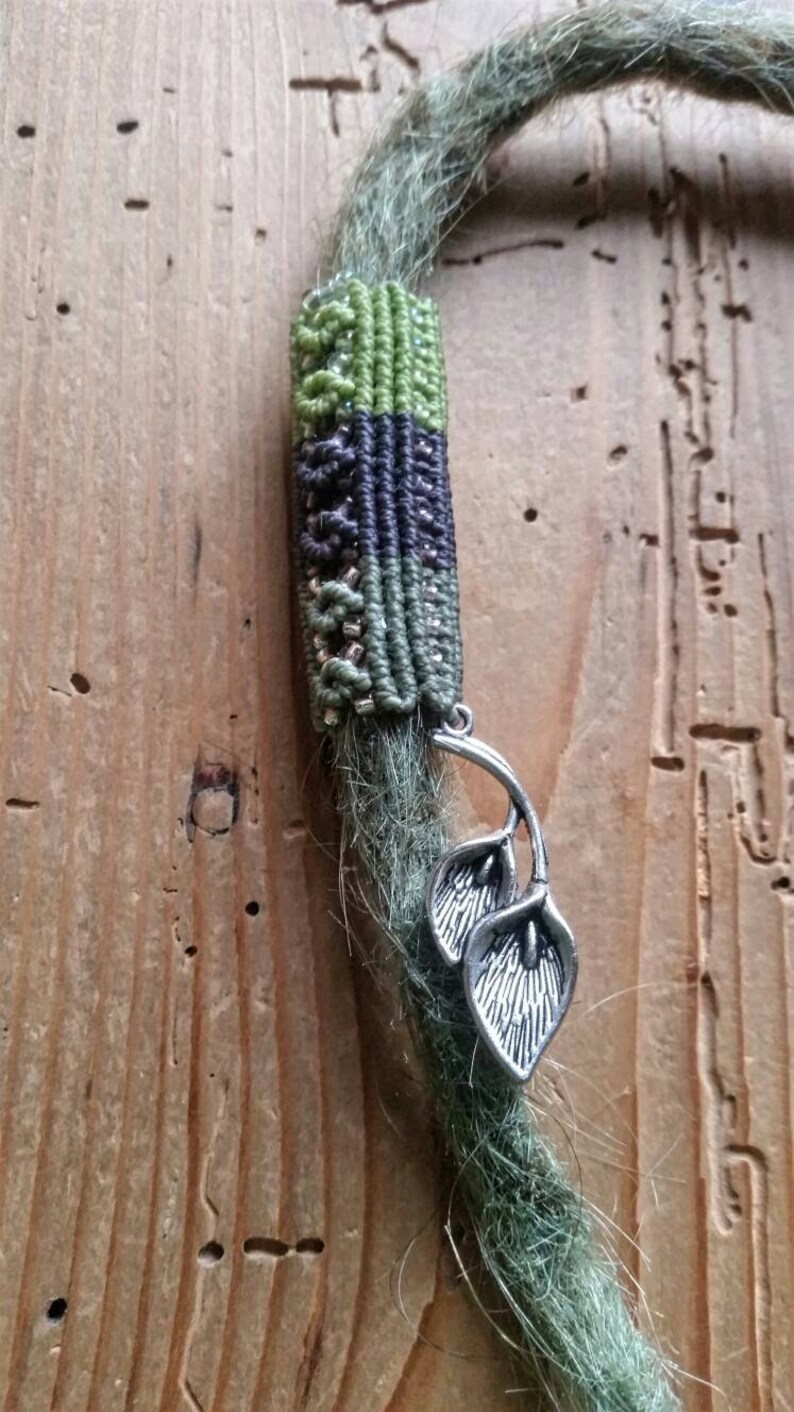 for hippie. hair bead for dreads dreadlock beads Micromacrame jewelry
