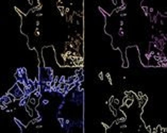 Neon Chocolate Lab Pop Art: Abstract Dog Portrait (Digital)