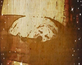 Sleepy Dog Art Print: Rustic Film Grain Pet Portrait