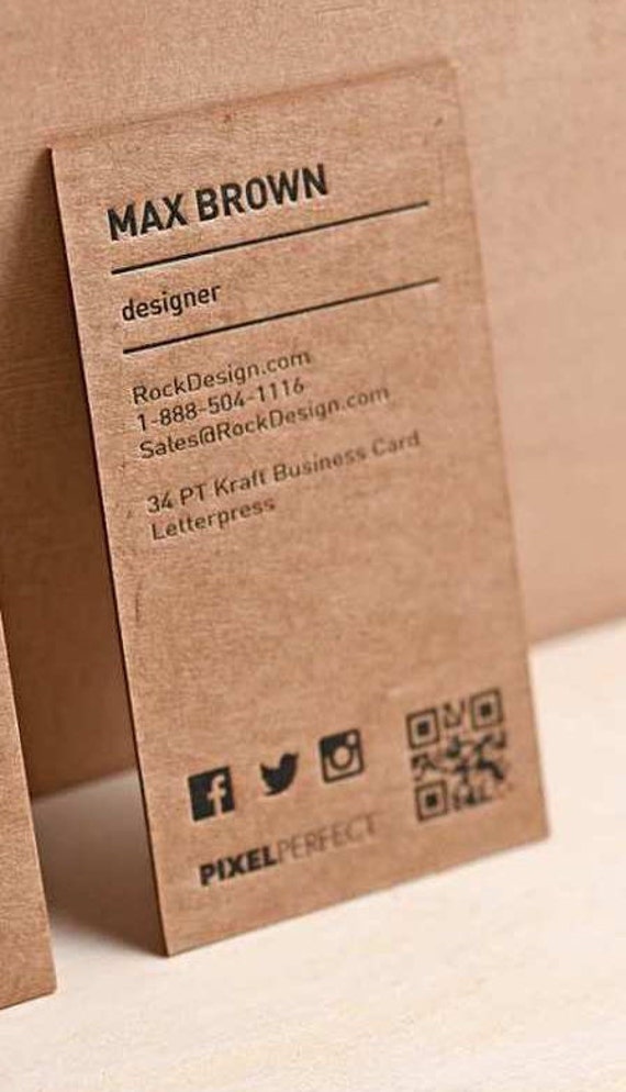 Kraft Business Cards Set Of 50 Kraft Single Sided Card Etsy Kraft Business Cards Set Of 50 Kraft Single Sided Card Etsy