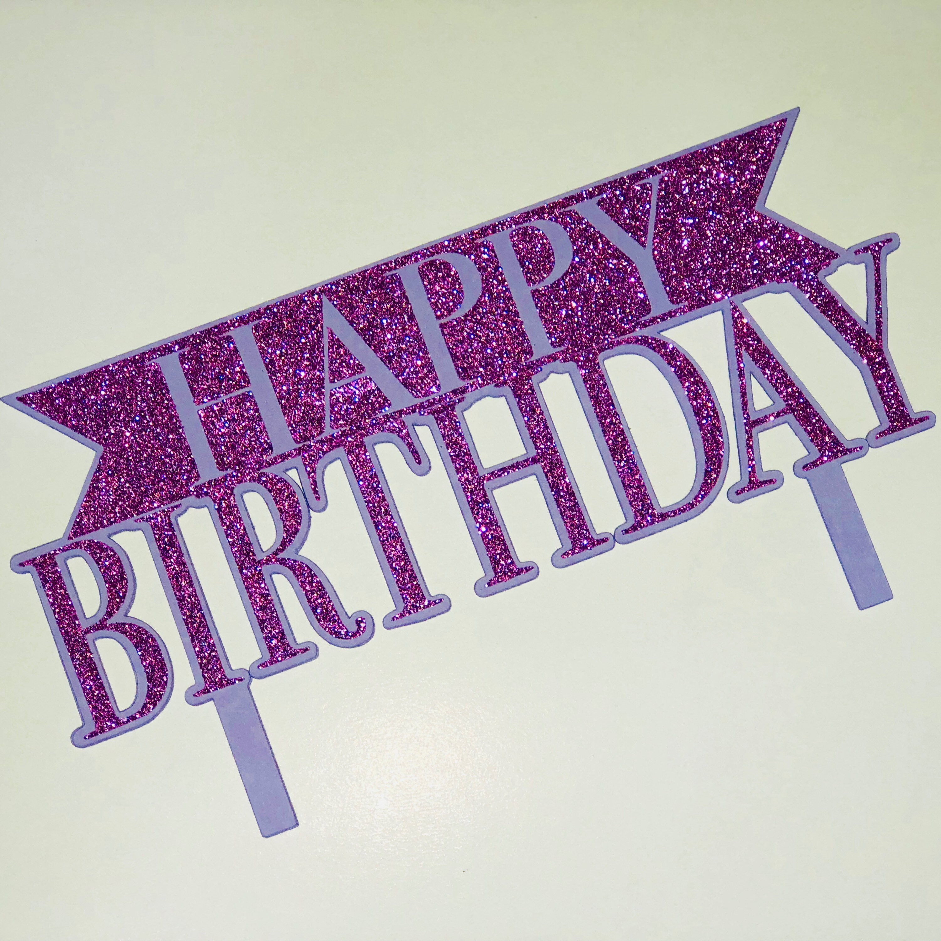 Happy Birthday Banner Cake Topper Etsy