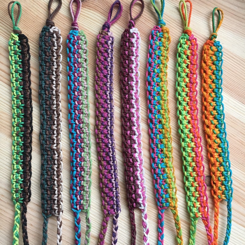 fits most wrists unisex hemp jewelry Biodegradable hemp bracelet colorful eco-friendly jewelry