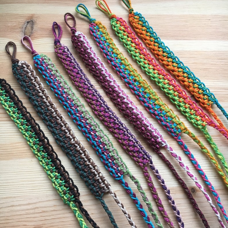 fits most wrists unisex hemp jewelry Biodegradable hemp bracelet colorful eco-friendly jewelry