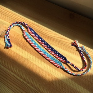 Patriotic flag bracelet, patriotic friendship bracelet, stars and stripes bracelet, usa flag jewelry, handmade friendship bracelet