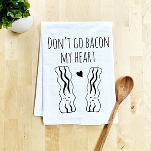 Kitchen Towel, Bacon gift, Funny Kitchen Towels - Housewarming Gift - Funny Towels - Gift For Mom - Wedding Gift - Hand Towel  - Tea Towel