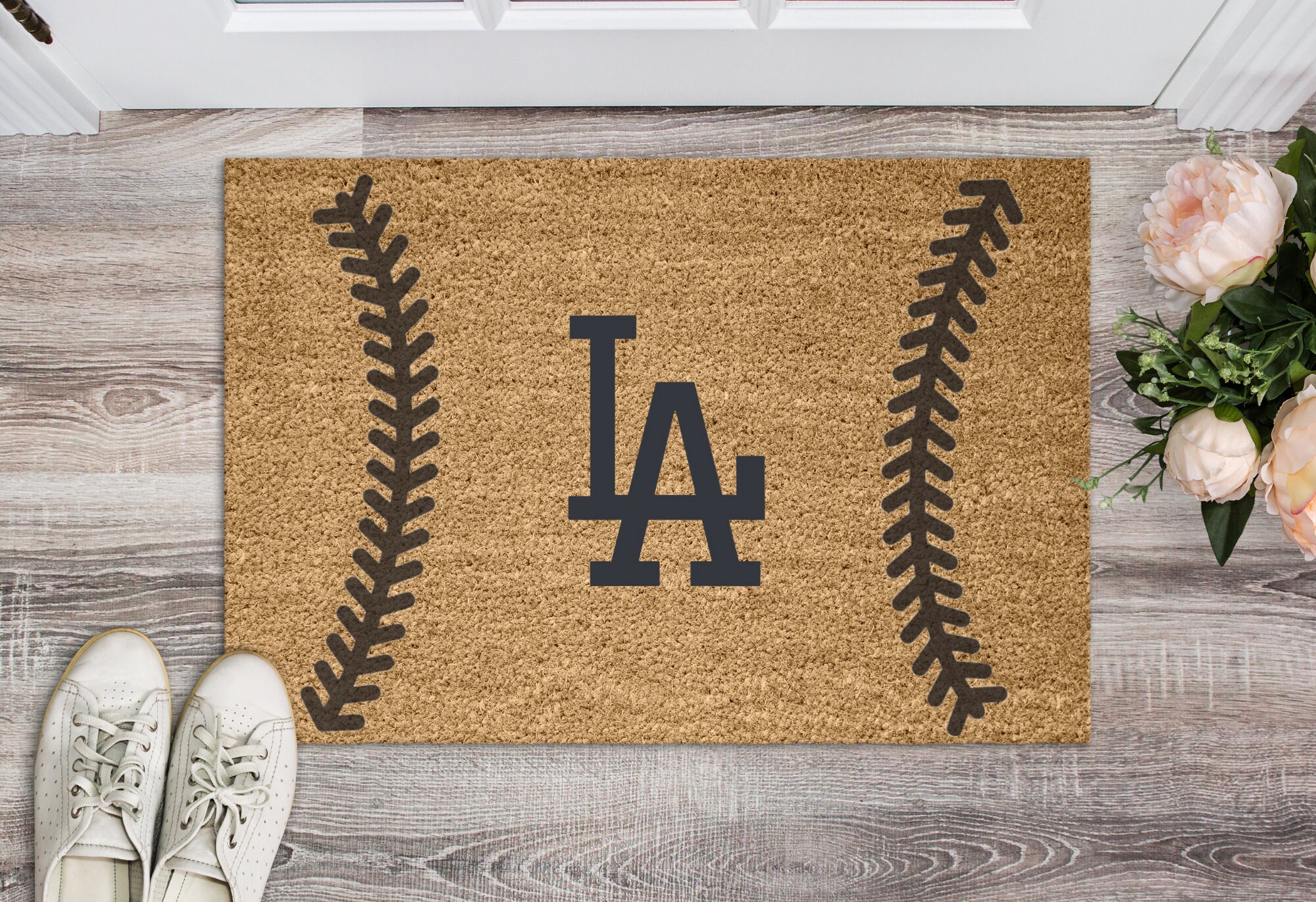 Dodgers Decor Door Mat Baseball Doormat Home Doormat Custom Etsy