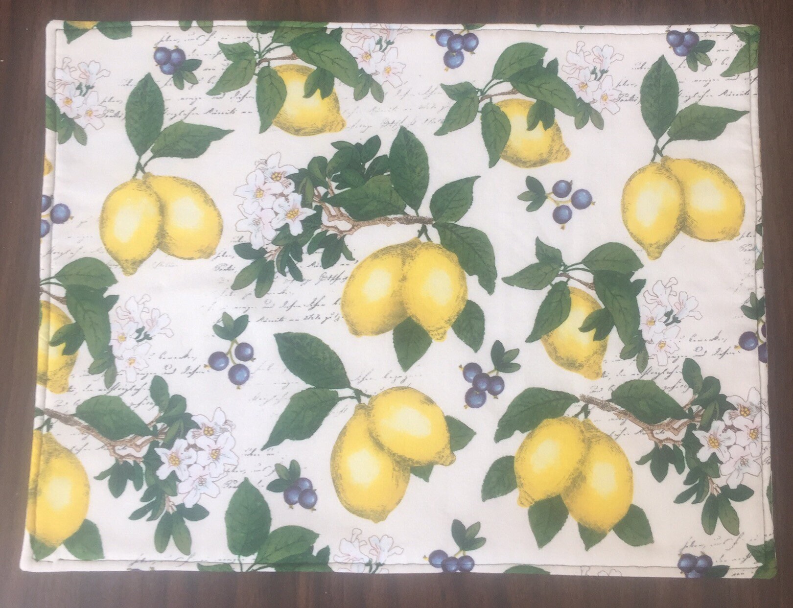 Set of 4 Reversible Placemats Lemons Etsy