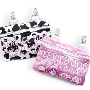 Custom on service dog med pouch, diabetes kit, blood sugar kit, EpiPen pouch, asthma pouch, customizable optional clip on