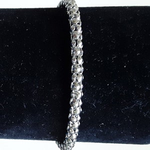 Bracelet, Silver tone Milano chain with spring ring closure, Length made to order.