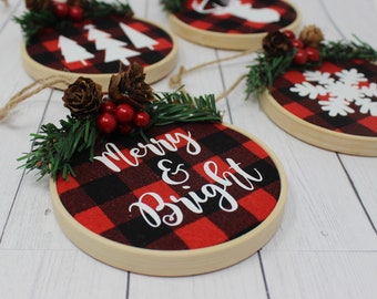 My Favorite People Call Me Oma or Opa /& Oma Black And Red Buffalo Plaid OR Black and White Buffalo Plaid Ornament